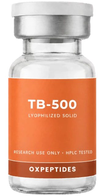 TB-500 10 mg — lyophilized research peptide, OXpeptides vial